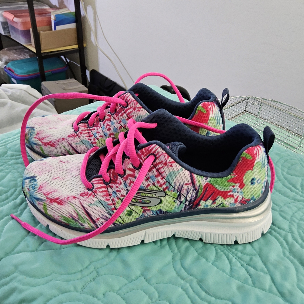 Skechers  tie dye  Sneakers - Pink and Blue,green